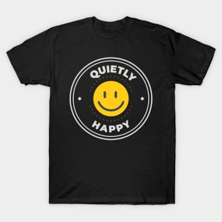 Quietly happy round logo T-Shirt